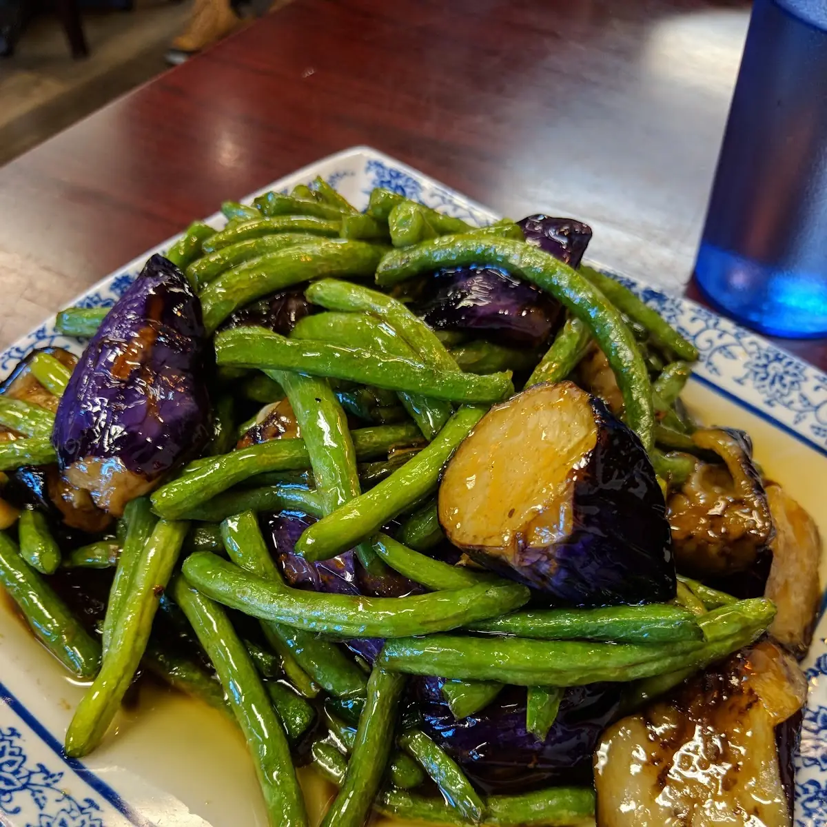 豆角烧茄子 braised eggplant green beans